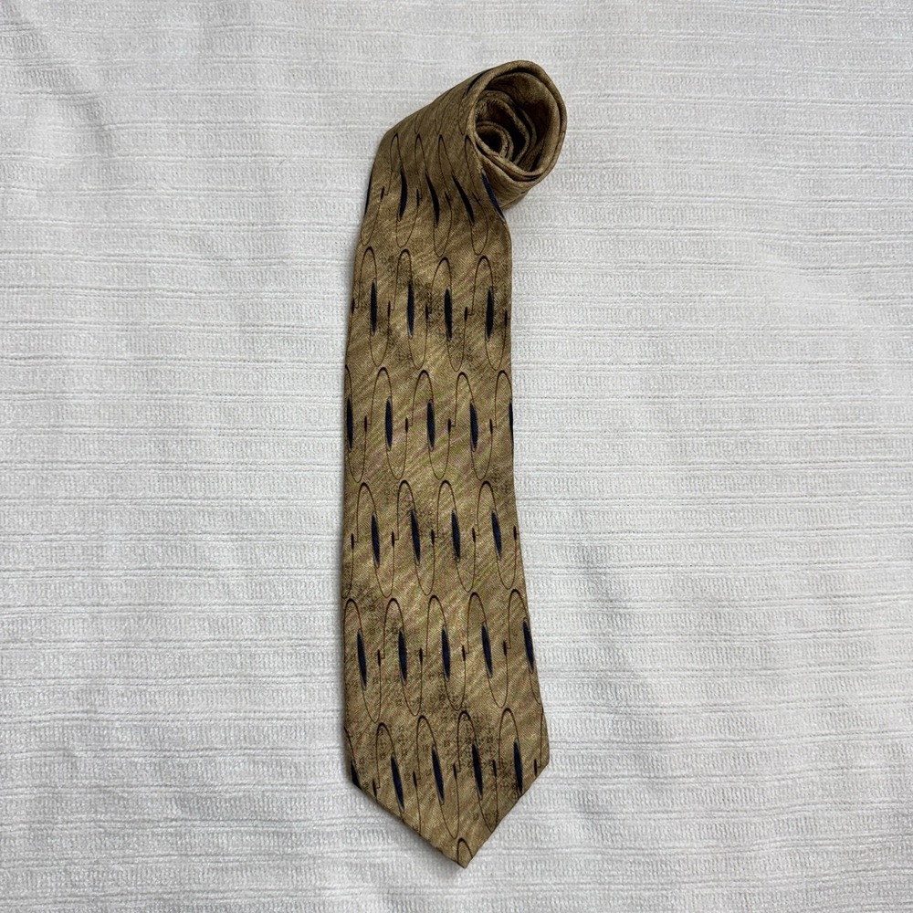 Bill Blass Black Label Geometric Abstract Silk Tie